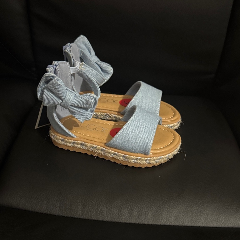 Marshalls Kids Sandals with Bow - Light Blue